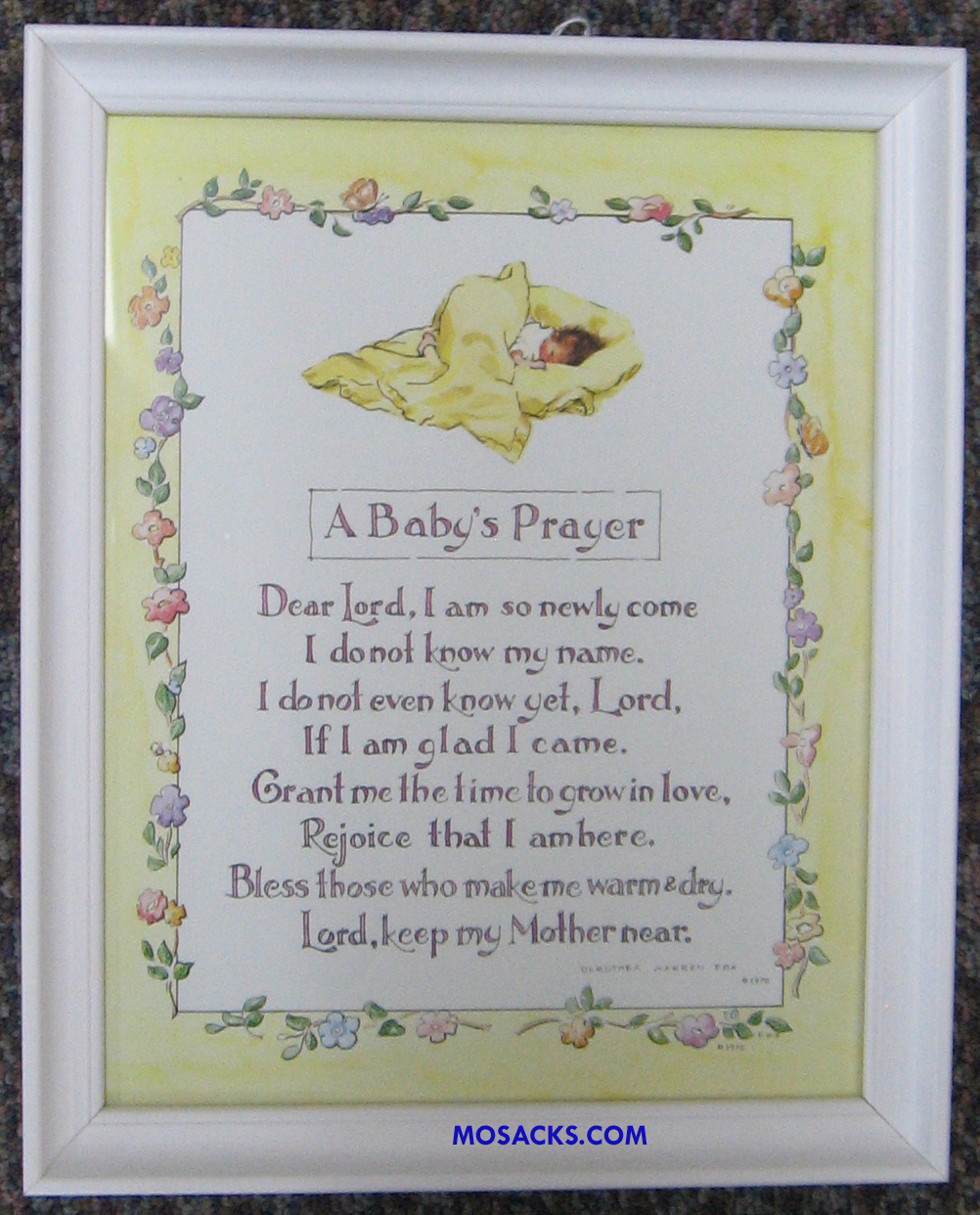 A Baby's Prayer Framed Print 8" x 10" 12-123-391