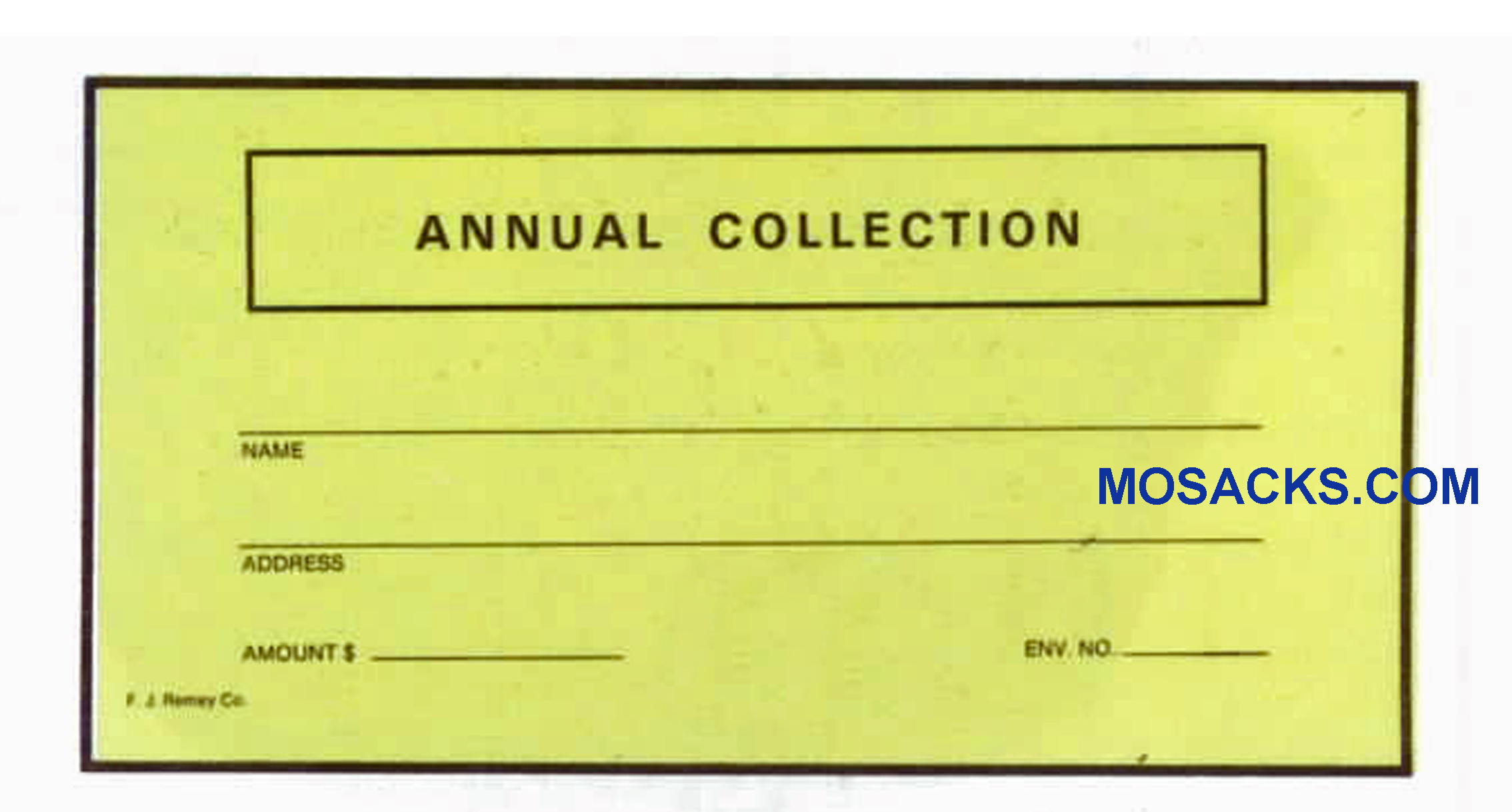 Annual Collection Offering Envelope 6-1/4 x 3-1/8 #304-334