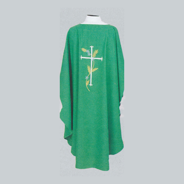 Beau Veste Cross & Wheat Chasuble design on front and back-871A