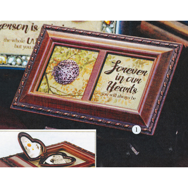Bereavement Music Box with Locket  plays the tune You Light up my Life PM5799 Petite Music Box