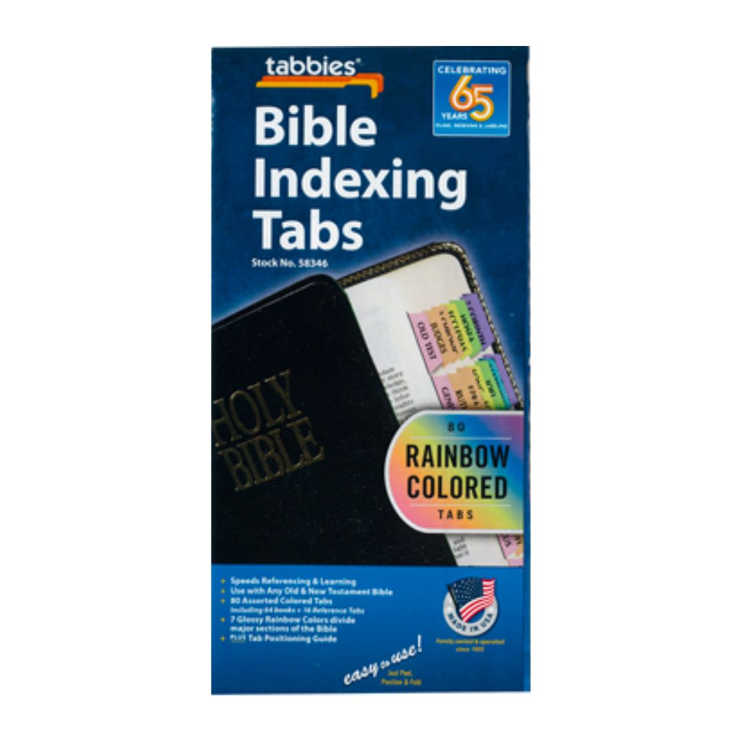 Bible Indexing Tabs: Rainbow Colored