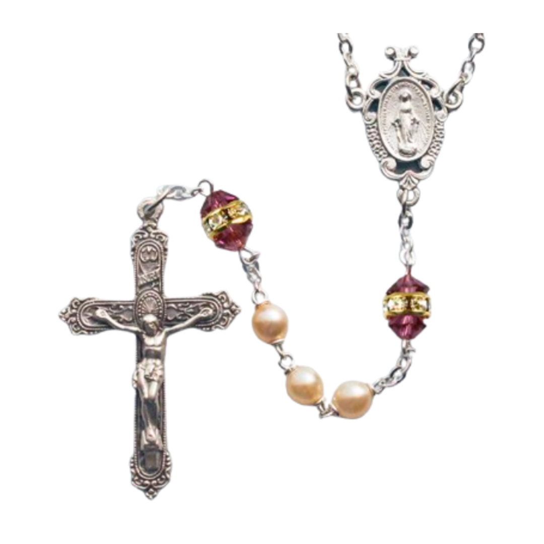 February Birthstone Rosary Amethyst-41298AM