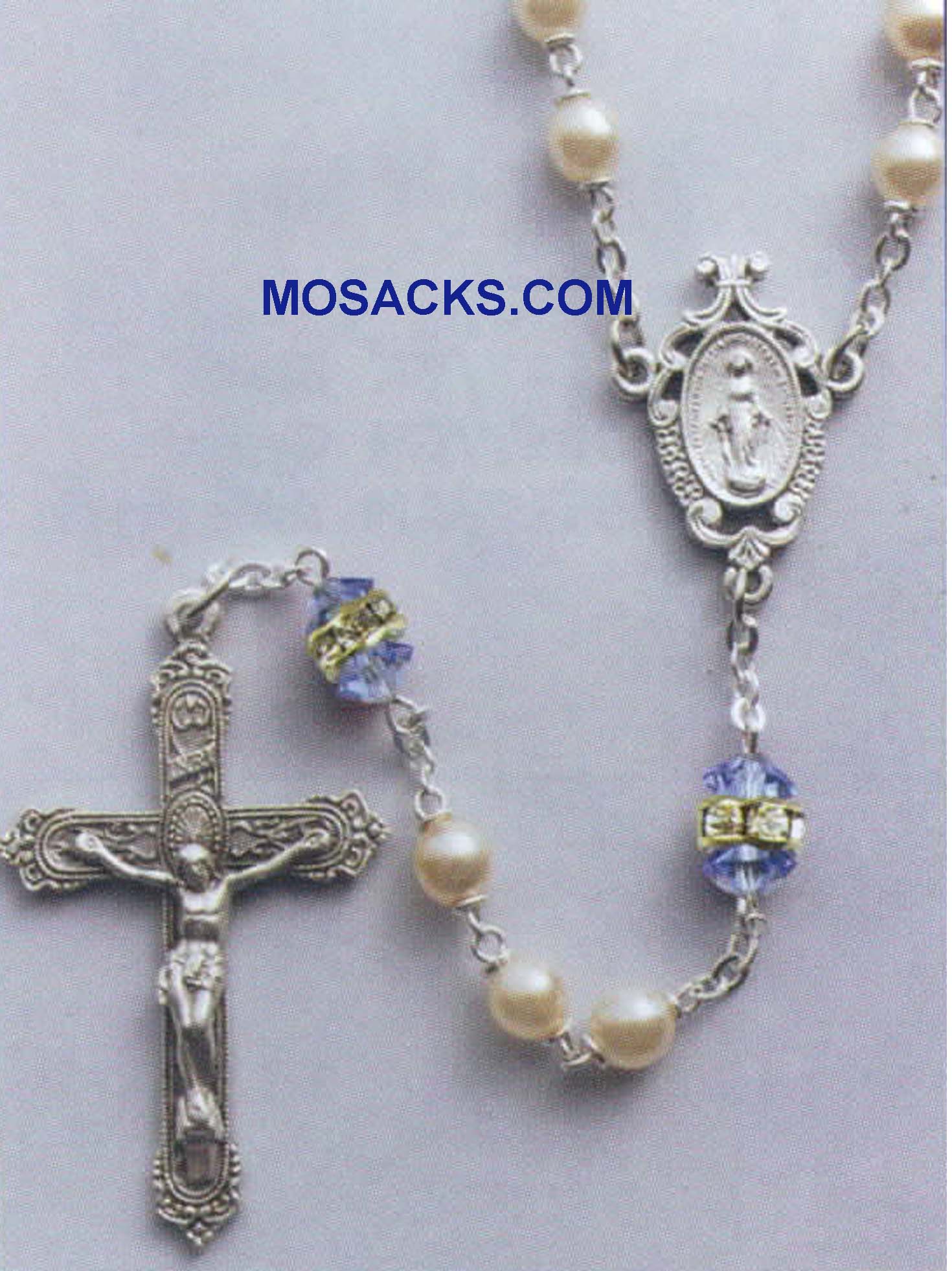 September Birthstone Rosary Sapphire-41298SP