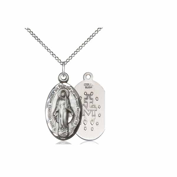 Bliss Oval Miraculous Medal 7/8" 1615