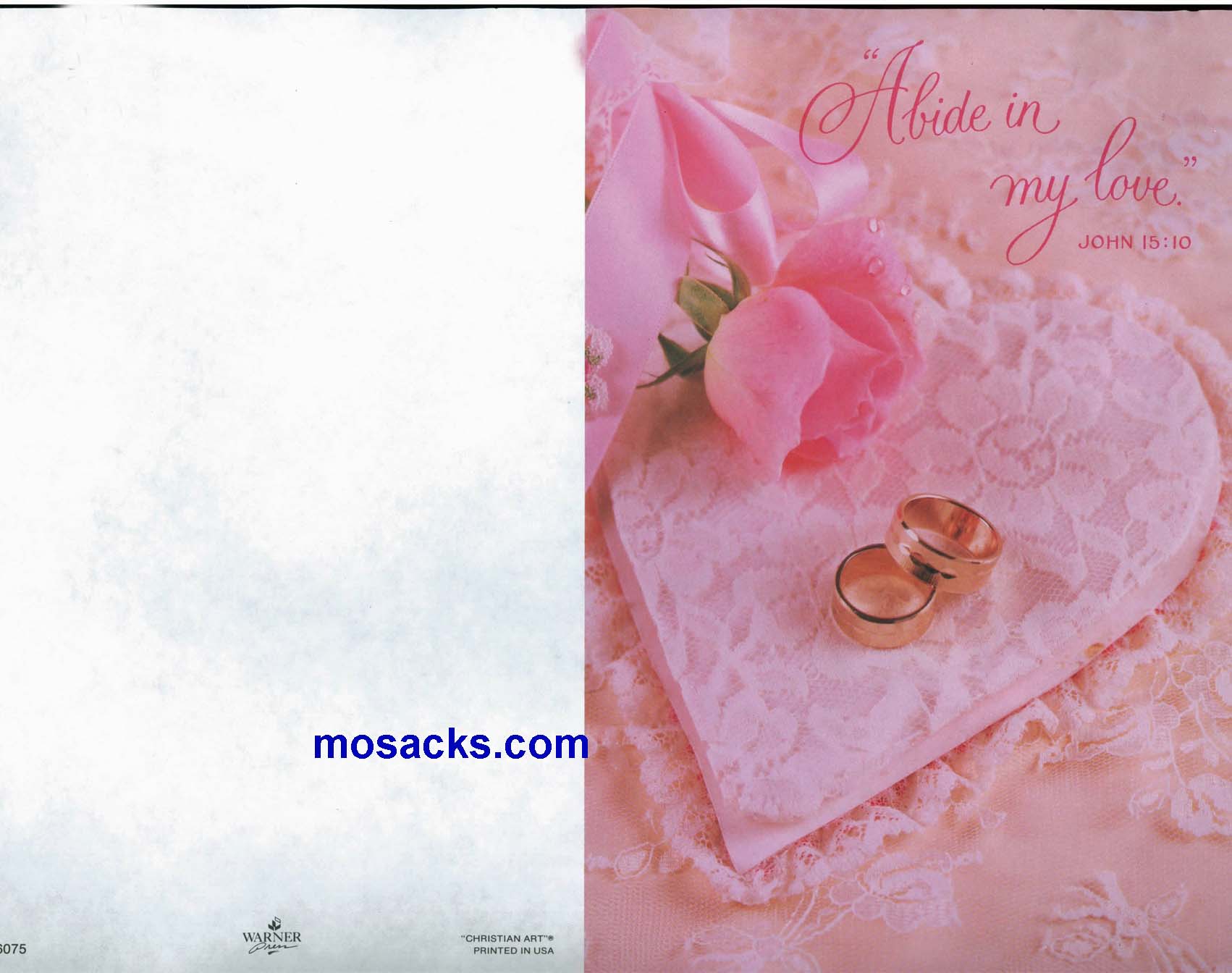 Wedding Bulletin Covers Abide In My Love 100 Pack-U6075, Wedding Cover