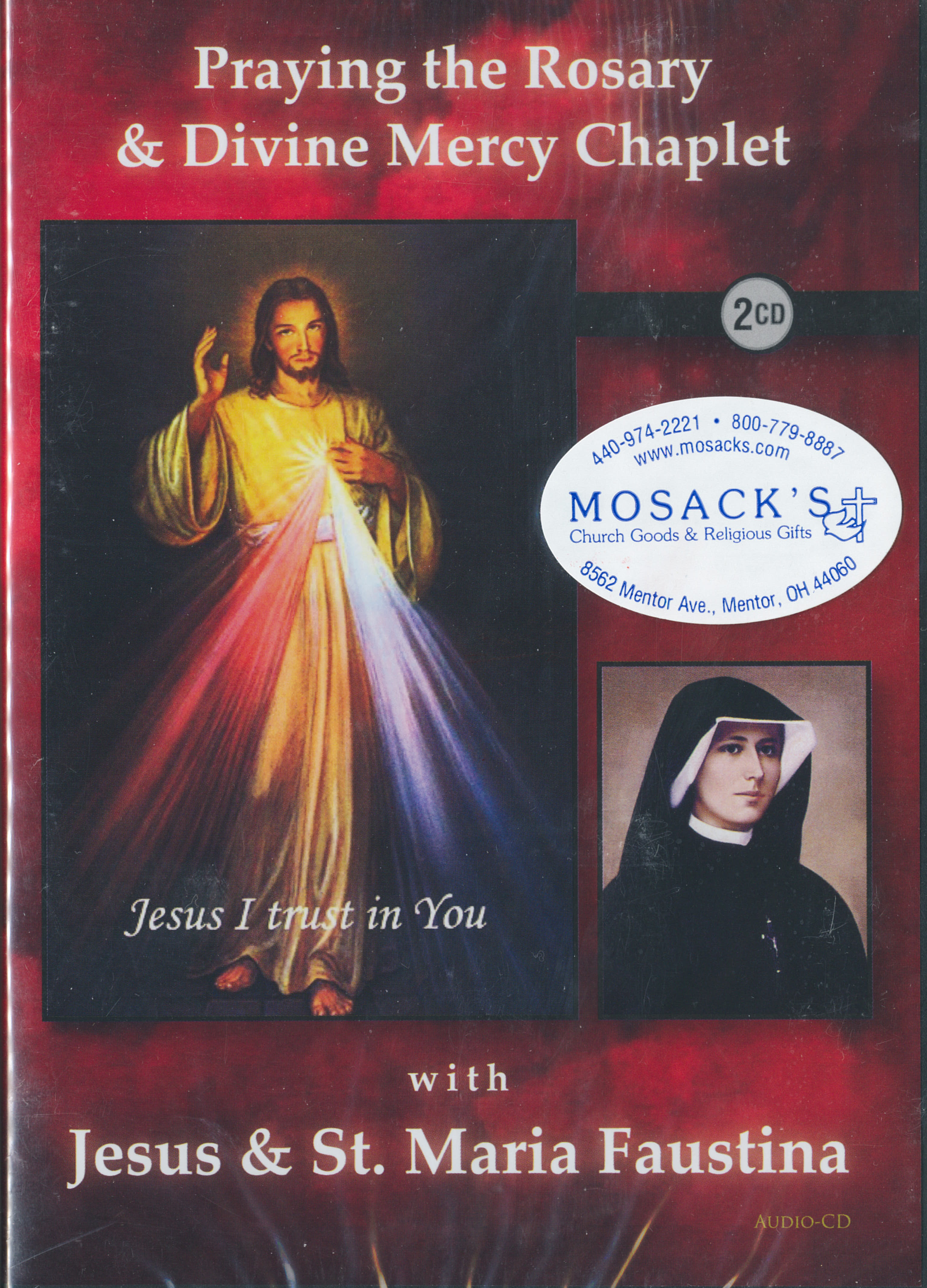 CD-Praying The Rosary & Divine Mercy Chaplet With Jesus & St. Maria Faustina 2 Audio CD Set 880414112229