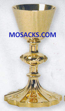 Chalice 24k Gold Plated 8-3/4", 4" dia Cup with 8 oz. cap. 14-K970  Free Shipping