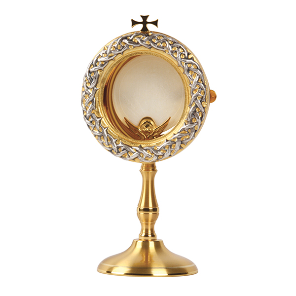 Chapel Monstrance Crown of Thorns 9" High All-purpose Luna K912 Gold Plated & Silver Plated Chapel Monstrance