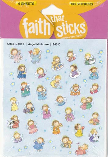 Faith That Sticks Angel Miniatures -94510 includes 6 sticker sheets