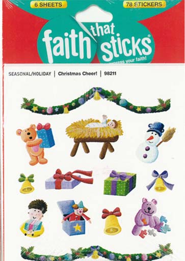 Faith That Sticks Christmas Cheer-98211 includes 6 sticker sheets