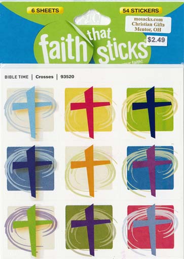 Faith That Sticks Crosses-93520 includes 6 sticker sheets