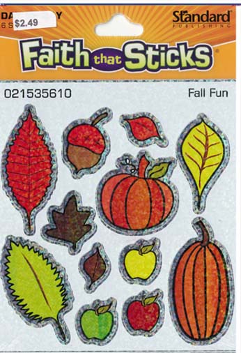 Faith That Sticks Fall Fun -021535610 includes 6 sticker sheets