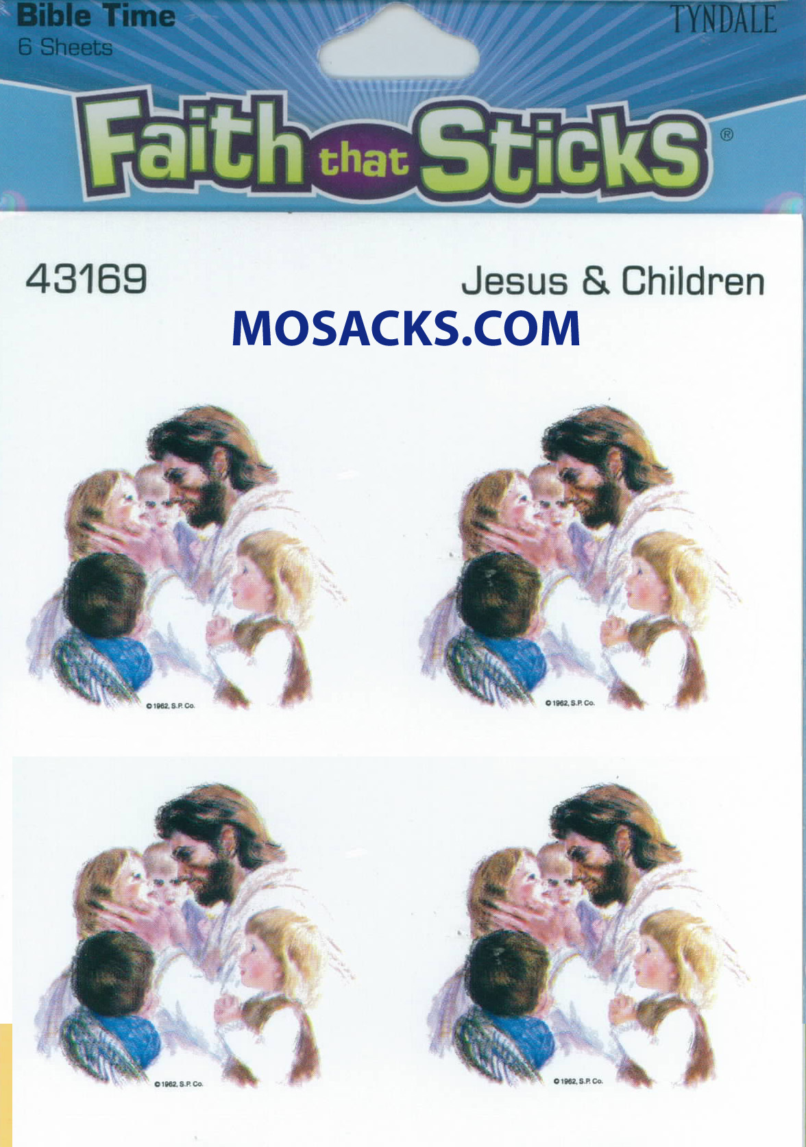 Christian Stickers & Catholic Stickers Faith That Sticks Jesus And Children 87-43169 includes 6 Jesus and Children sticker sheets