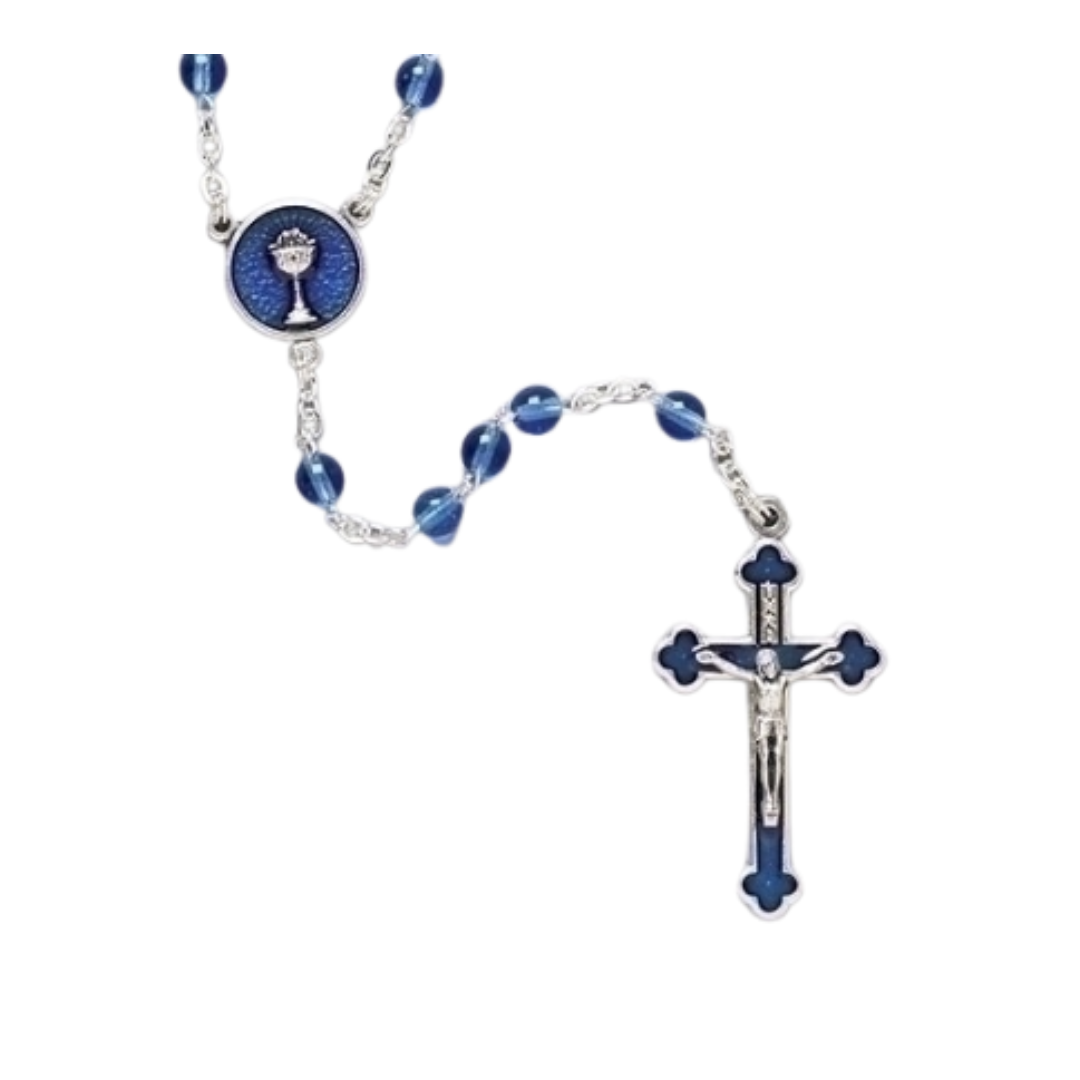 First Communion Rosary Blue - 62155