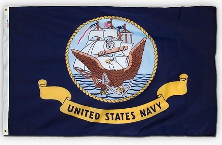 2’ x 3’ U. S. Navy Printed Perma-Nyl Flag by Valley Forge Flag
