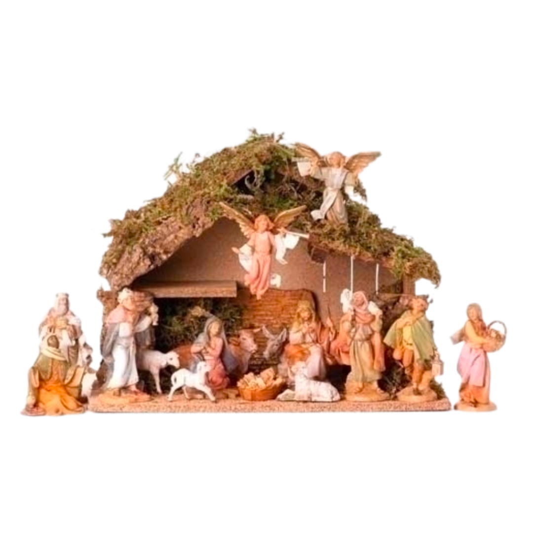 Fontanini 16-Piece Nativity Set with Stable in 5" Scale 