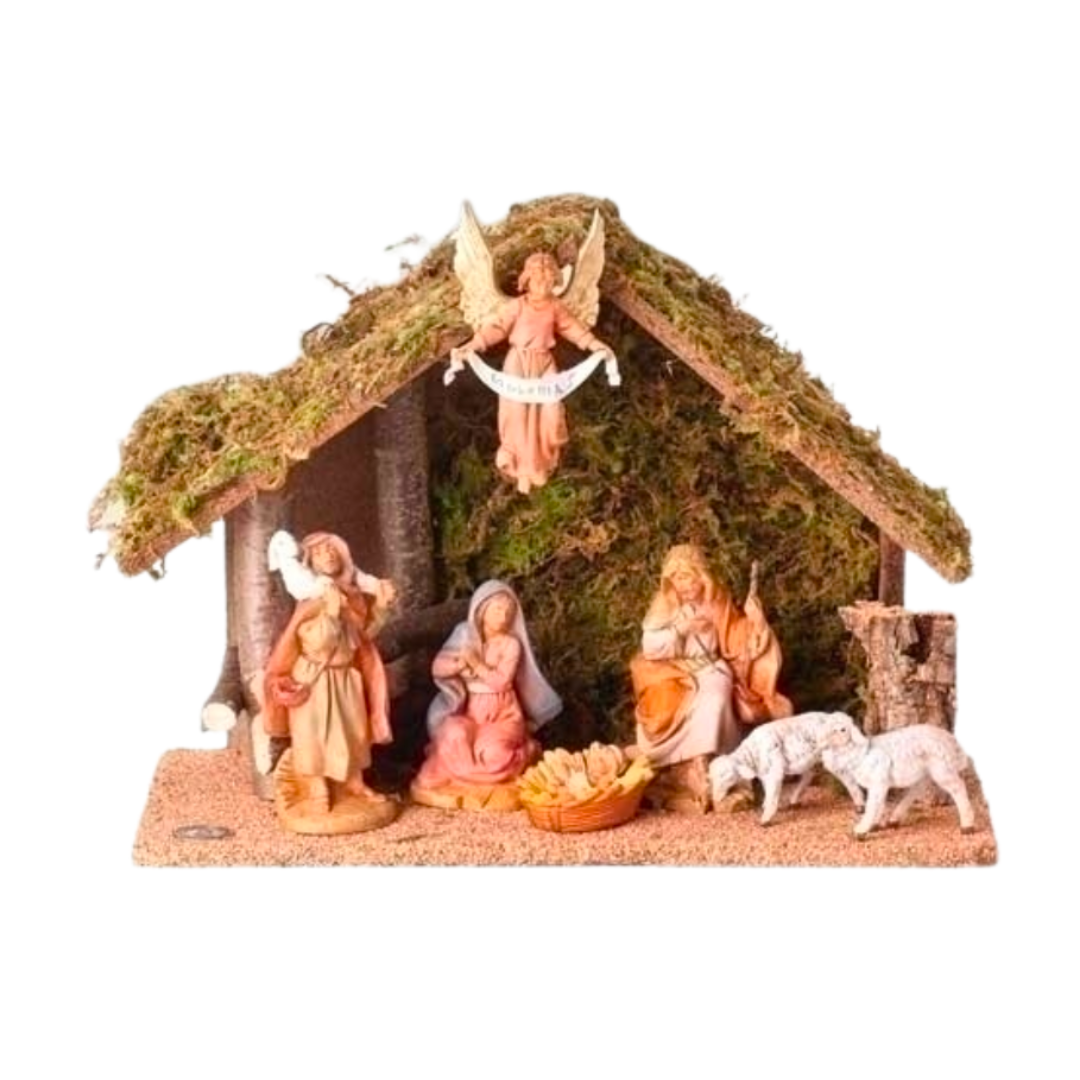 Fontanini 7-Piece Nativity Set with Stable in 5" Scale 