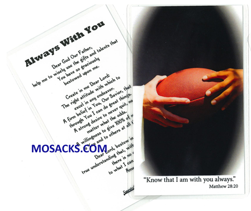 Football Sports Football Laminated Holy Card 477-FOOTBALL PRAYER CARD