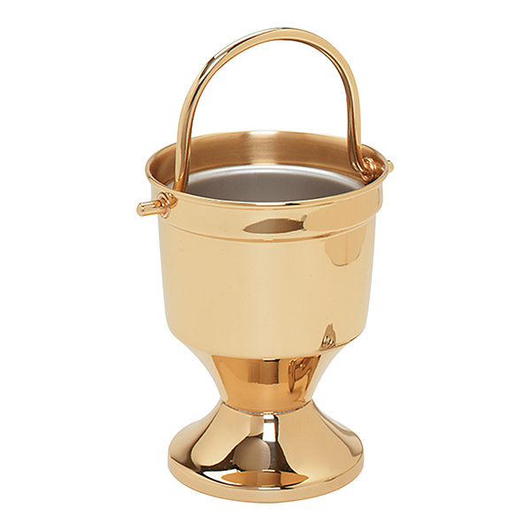 K Brand Holy Water Pot, Sprinkler and Liner 14-K164 in Bronze or Brass - Four Finishes FREE SHIPPING