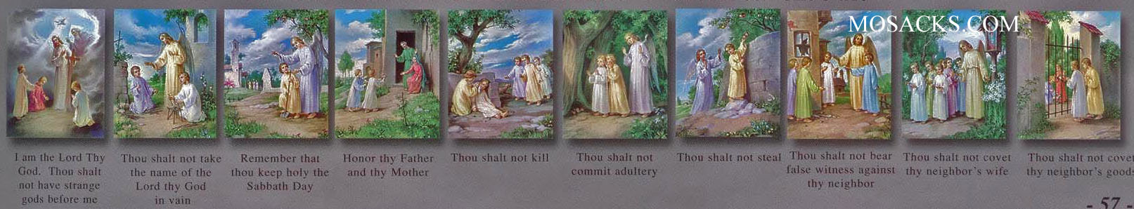 The Ten Commandments 8"x 10" Teaching Aid Poster Set 1475