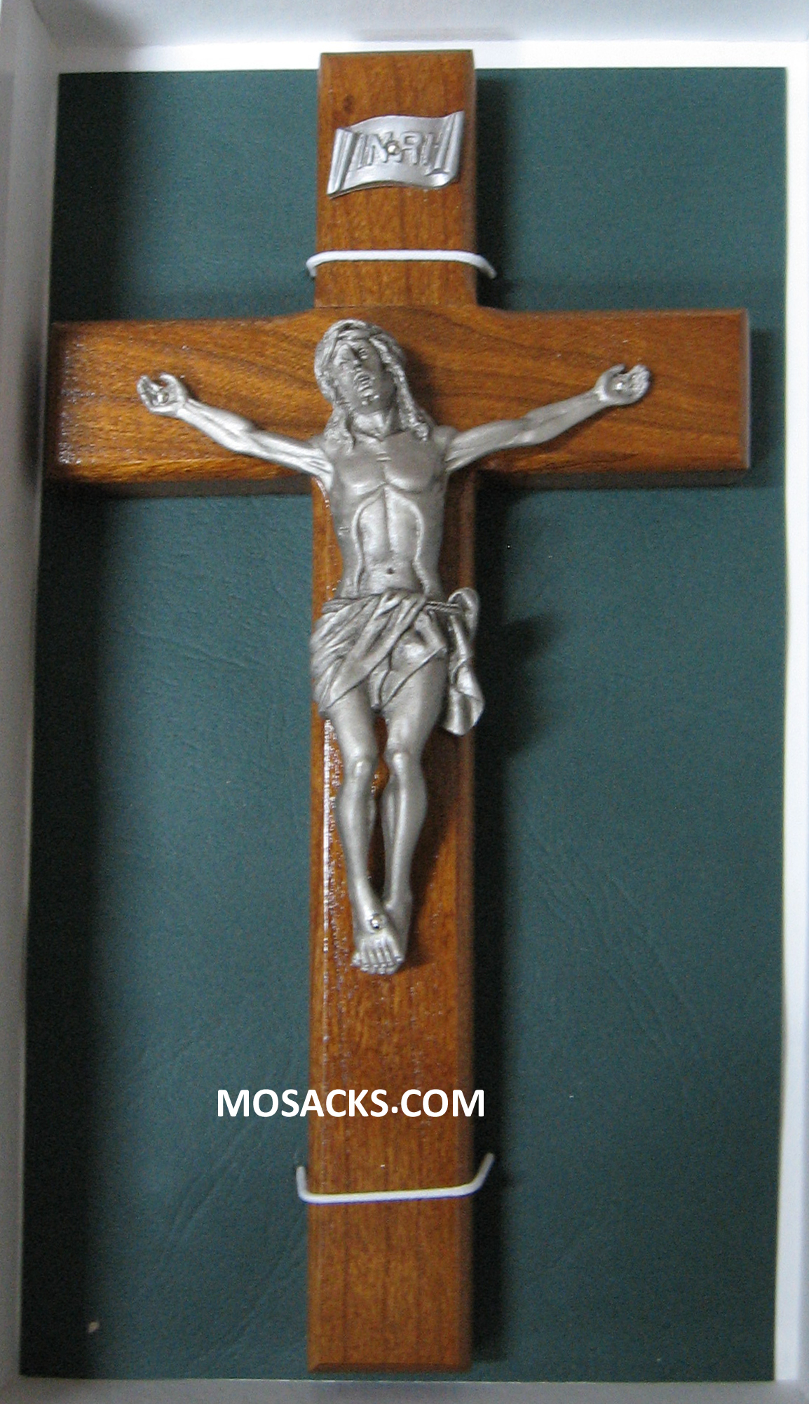 Crucifix 8" Cherry with Antique Pewter Corpus-JC6041E