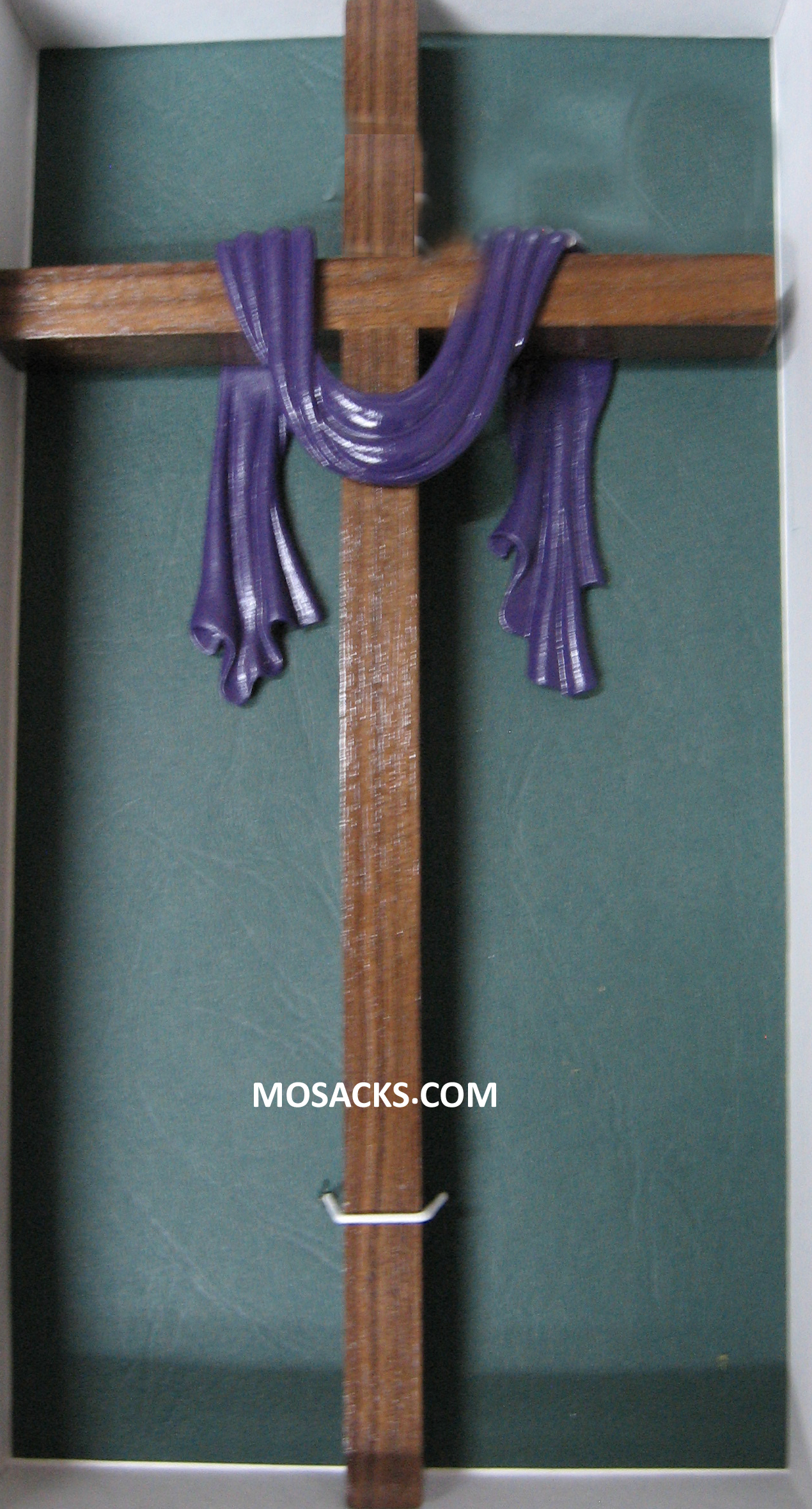Cross with Purple Robe 10" Walnut-JC1161V