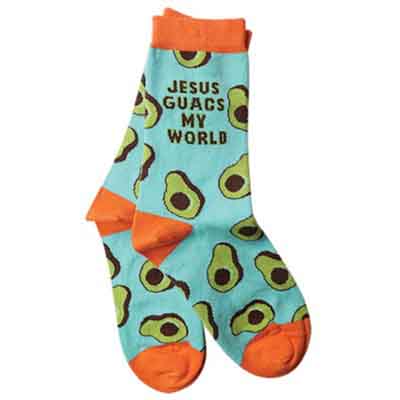 "Jesus Guacs My World" Socks