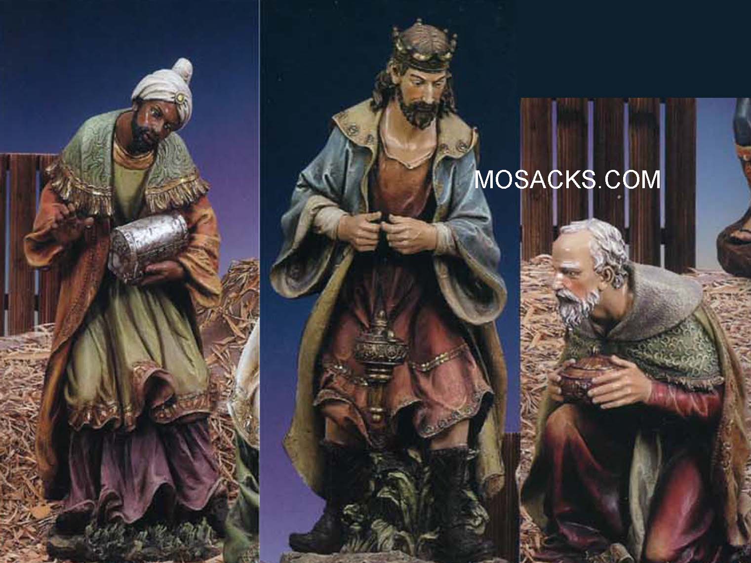Joseph's Studio 39" Full Color Nativity Three Kings Set #35090