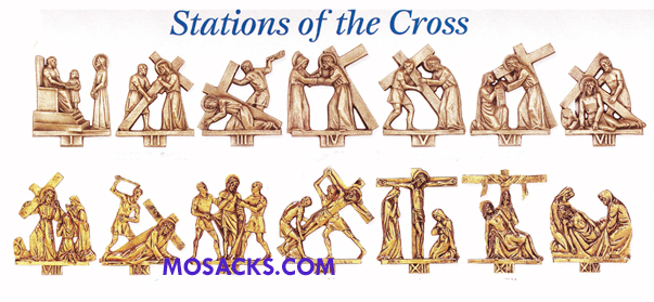 K379-G 24K Gold 14 Stations Of The Cross