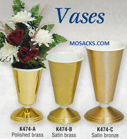K Brand 12 Inch Flower Vase with Aluminum Liner K474-C FREE SHIPPING