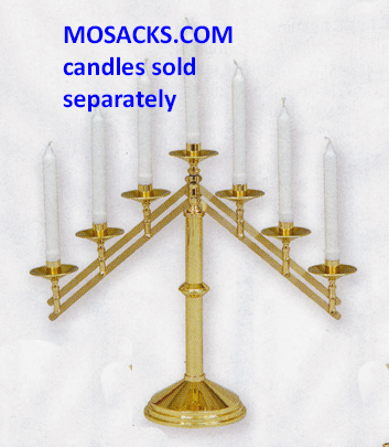 KBrand Brass Altar Candelabra 18" high 7/8" sockets 14-K482 Free Shipping
