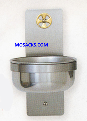 K Brand Holy Water Font in Stainless Steel WITH 4-1/2" dia. Bowl 14-K349-B  FREE SHIPPING