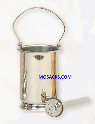 K Brand Holy Water Pot and Sprinkler in Stainless Steel 14-K189  FREE SHIPPING