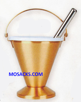 K Brand Holy Water Pot in Satin Bronze Finish with Stainless Steel Sprinkler and Liner 14-K286-BZ  FREE SHIPPING