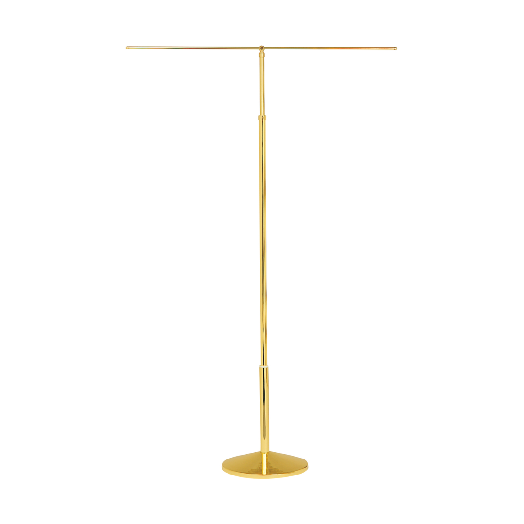 FREE SHIPPING on K Brand Solid Brass Processional Banner Stand with 36" Double Bar Banner Stand Telescoping Shaft Extends 51"- 90" - 12" Weighted Base K174DB  