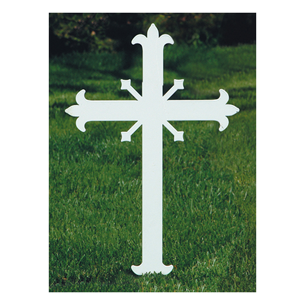 K Brand Memorial Cross Fleur-De-Lis-K4057