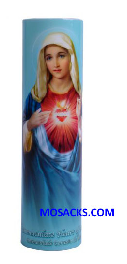 Immaculate Heart of Mary LED Candle C-8005