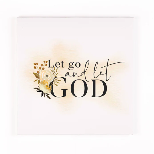 "Let Go and Let God" Canvas Décor 
