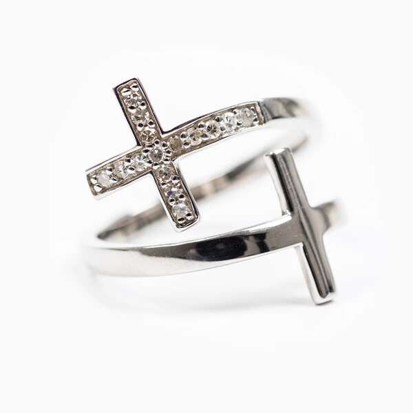 MSMH Pillar of Faith Ring Sterling Silver White Diamonds-42107DI