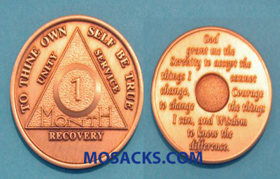 Anniversary Recovery Coins Bronze Monthly