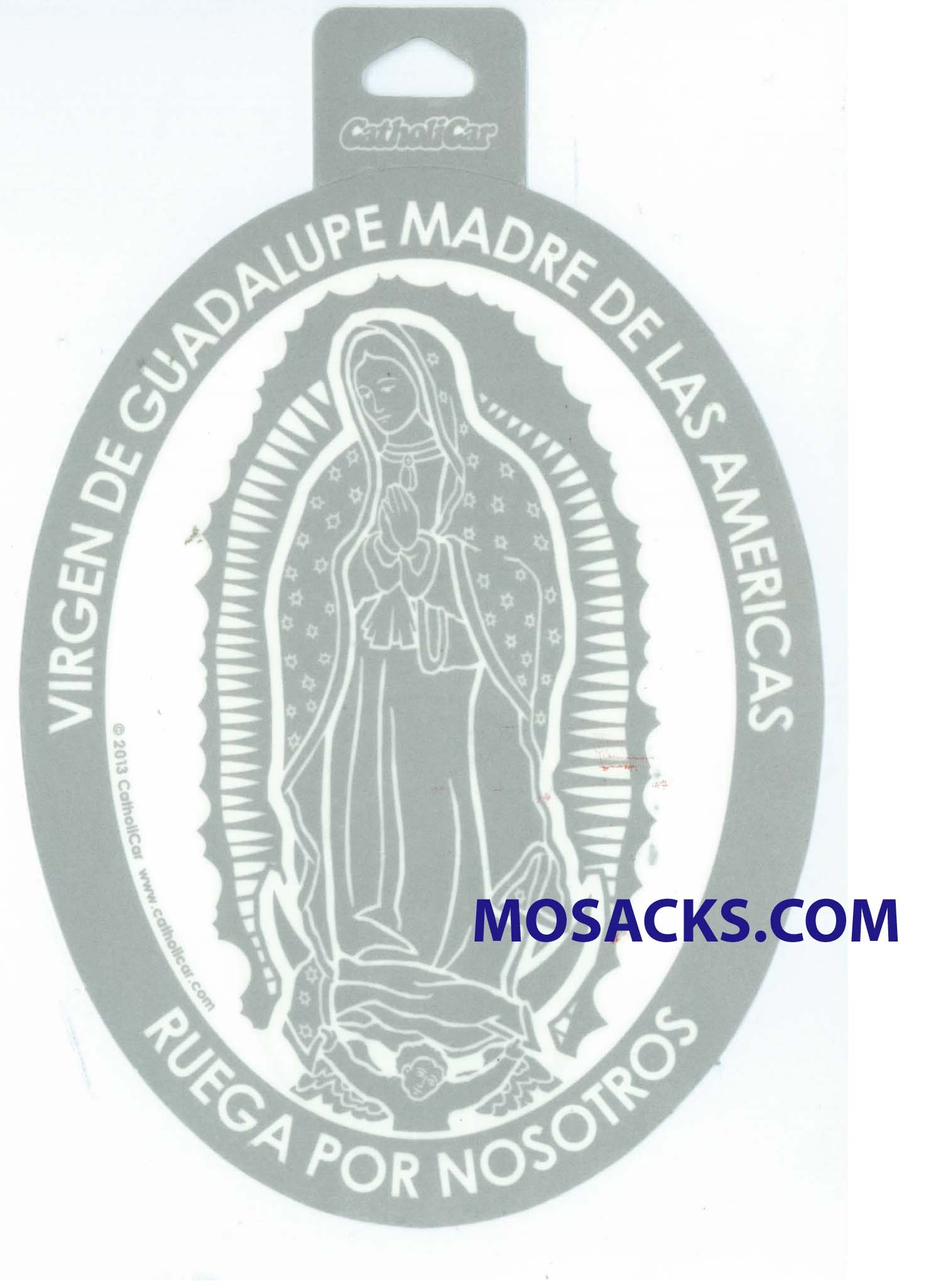 Our Lady of Gaudalupe Spanish Oval Decal Christian Window Decal, Catholic Window Decal