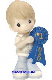 Precious Moments #1 Dad Bisque Porcelain Figurine Boy-164007 Precious Moments Boy #1 Dad Bisque Porcelain Figurine