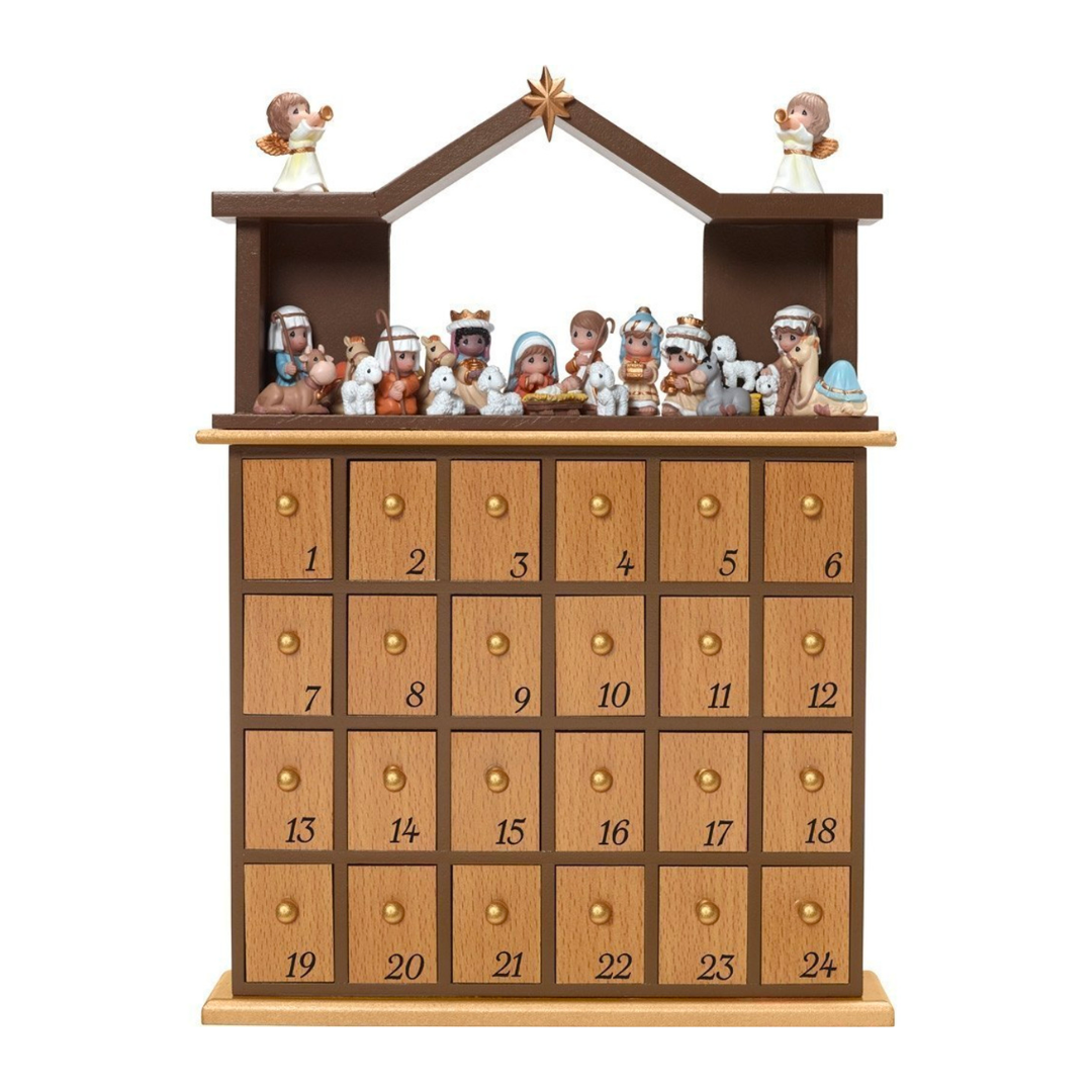 Precious Moments Nativity Advent Calendar with 24 figures &  Stable -181402