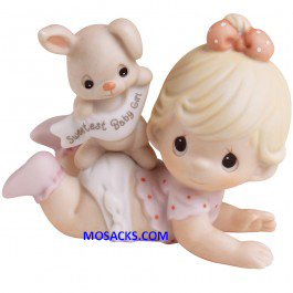 Precious Moments The Sweetest Baby Girl Bisque Porcelain Figurine-101501