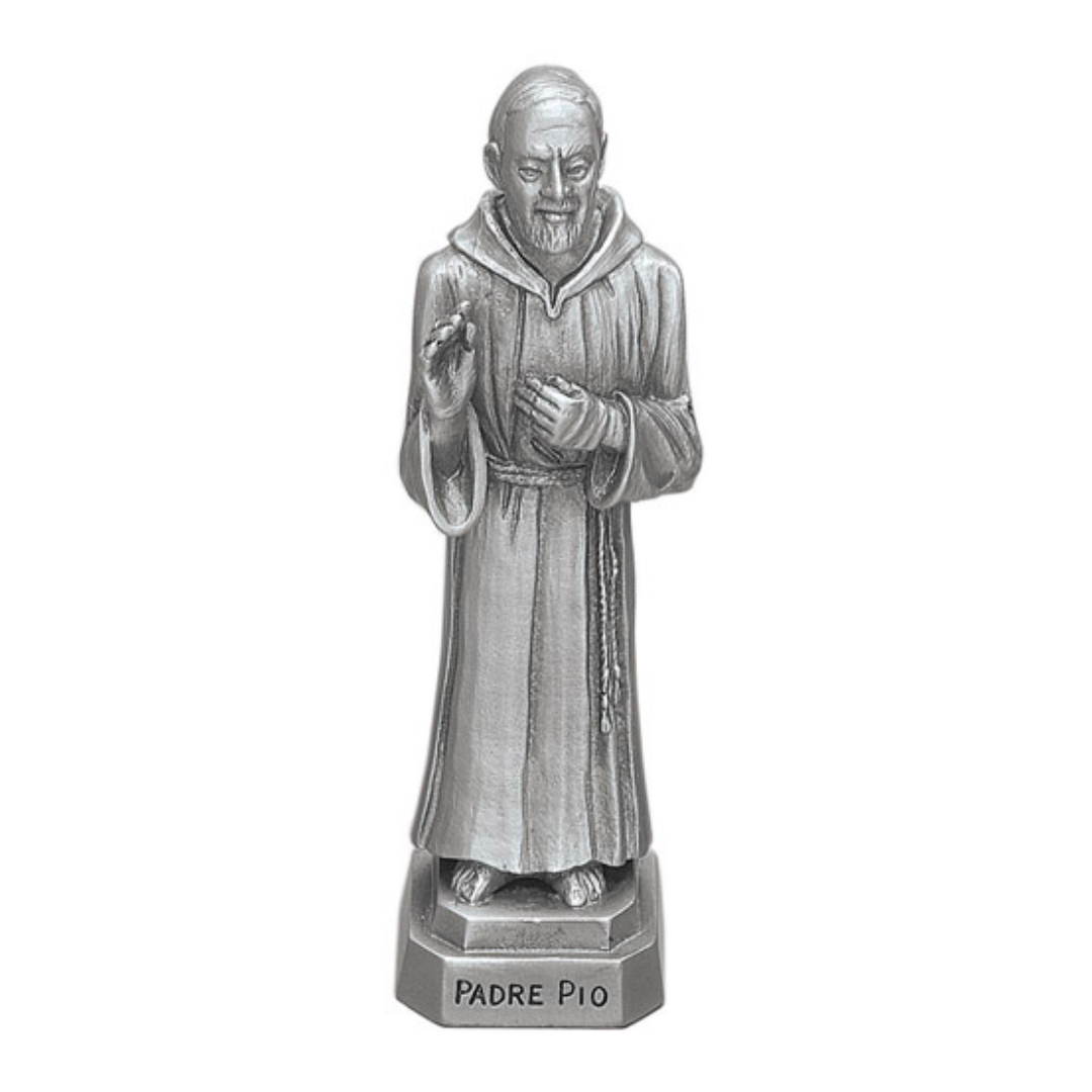 Pewter Statue Padre Pio-JC3042E