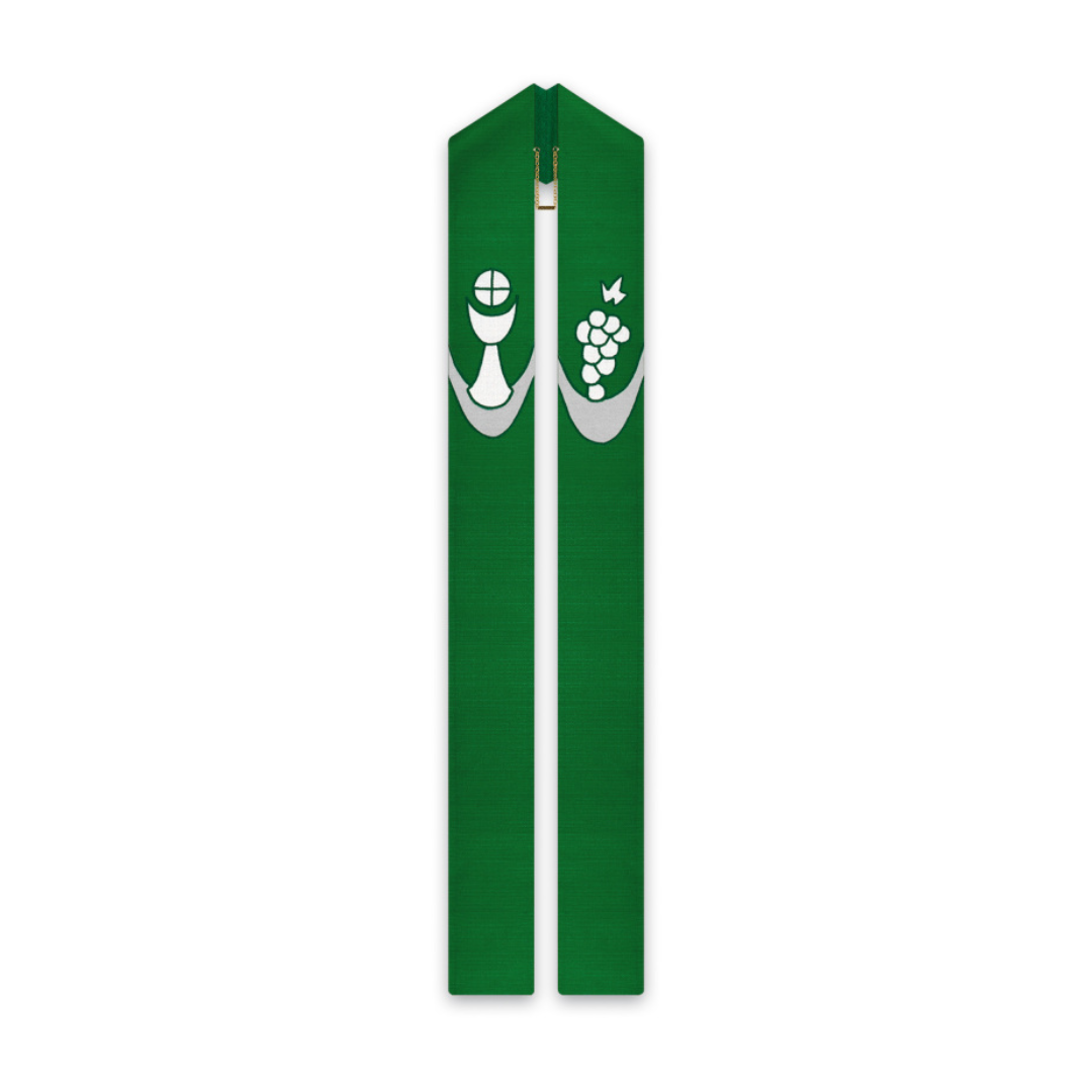 Slabbinck Overlay Stole Green Eucharist #50-3808