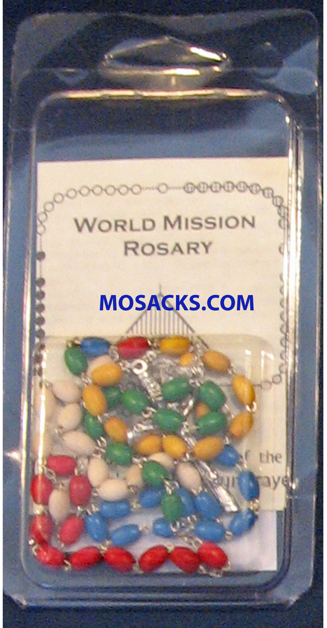 Specialty Rosary World Mission Wood Rosary and Prayer Card 64-416/C1