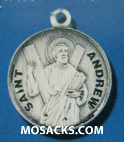 St. Andrew Sterling Silver Medal, 20" S Chain, S-9509-20S