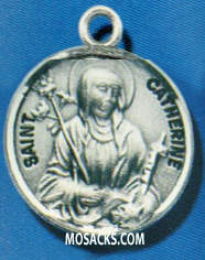 St. Catherine Sterling Medal w/18" S Chain