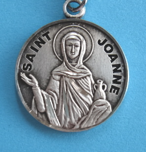 St. Joanne Sterling Silver Medal, 18" S Chain, S-9745-18S